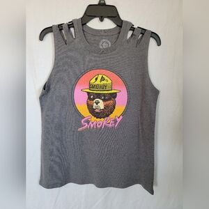Sleeveless womens Smokey the Bear Licensed t-shirt tank top size M